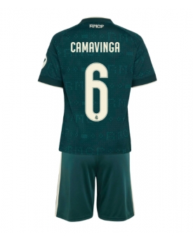 Real Madrid Eduardo Camavinga #6 Maglia Gara Trasferta Repliche 2026-27 Bambino Maniche Corte